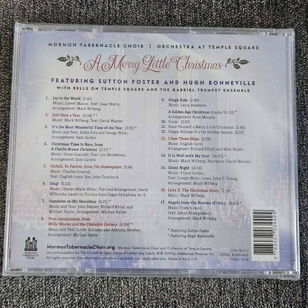 A Merry Little Christmas by Mormon Tabernacle Choir & Orch. NEW - Picture 2 of 5